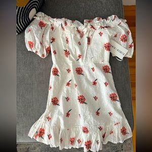 Saints + Secrets Off Shoulder Eyelet Floral NWT